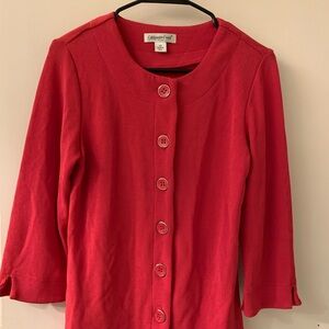 Coldwater Creek Red Cardigan